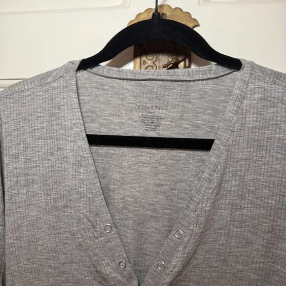 Negative Underwear Whipped Henley + Track Pant Set, Grey. XL $318 Value, NWT! - Picture 3 of 8